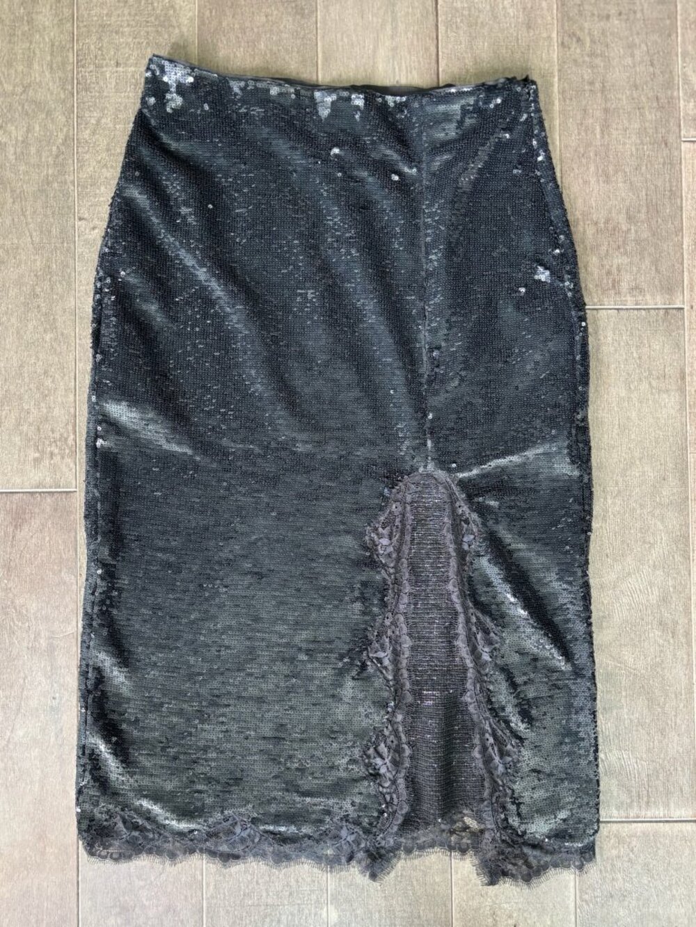 NWT J. Crew lace-trim slip skirt with sequins